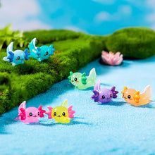 Load image into Gallery viewer, 5/10 pcs Mixed Miniature Cartoon Axolotl Figure Model DIY Dollhouse Landscape Fairy Garden Accessories Terrarium Diorama Craft Supplies
