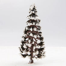 Load image into Gallery viewer, 16 pcs Mixed Miniature Snow Cedar Trees Models Train Railway Accessories Forest Fairy Garden Landscape Terrarium Diorama Craft Supplies