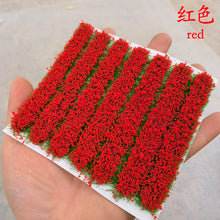 Load image into Gallery viewer, 7pcs Miniature Flower Grass Tufts Strip Model for Diorama Scenery, Wargaming, Railway Layouts, Landscape Decor, Dollhouse, Craft Supplies