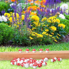 Load image into Gallery viewer, 50 pcs Miniature Tiny Resin Mushroom Model DIY Scenery Dollhouse Landscape Fairy Garden Accessories Terrarium Diorama Craft Supplies