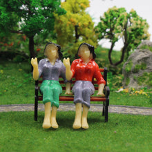 Load image into Gallery viewer, 12 pcs Miniature Standing Seated Passenger People 1:25 Figures G Scale Models Railway Landscape Scenery Layout Accessories Diorama Supplies