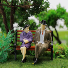 Load image into Gallery viewer, 24pcs Miniature Seated People 1:30 G Scale Model Railway Figures Diorama Layout Supplies