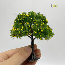 Load image into Gallery viewer, 10cm Miniature Fruit Tree Model – Red Apple, Lemon, Orange Trees for Dioramas, Model Train Layouts, Sand Tables, Dollhouse and Landscaping