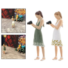 Load image into Gallery viewer, Miniature Camera Woman People Figure 1:64 Model Sand Table Layout Building Street Landscape Accessories Diorama Supplies
