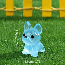 Load image into Gallery viewer, 50/100pcs Mini Luminous Dogs, Glow in the Dark French Bulldog Figurines, Fairy Garden Miniatures, DIY Craft, Resin Pet Decor