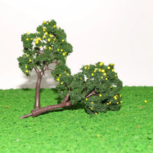 Load image into Gallery viewer, 10 pcs 11cm Miniature Green Tree with RedYellow Fruit O Scale 150 Models Railway Accessories Forest Fairy Garden Terrarium Craft Supplies