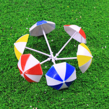 Load image into Gallery viewer, 24 pcs Miniature Sun Umbrella Beach Parasol 1:50-200 Models Dollhouse Accessories Fairy Garden Landscape Terrarium Diorama Craft Supplies