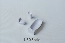Load image into Gallery viewer, Miniature Bathroom Set, Plastic Toilet Sink Bathtub, 1:25-75 Scale, Diorama Supplies