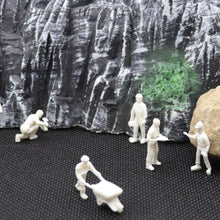 Load image into Gallery viewer, 25pcs HO Scale 1:87 Unpainted Miniature Worker People Figures for Model Railway, Diorama, Architecture, and Landscape Scene Crafts