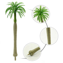 Load image into Gallery viewer, 21 pcs Mixed Miniature Coconut Palm Tree Model Train Railway Accessories DIY Scenery Fairy Garden Landscape Terrarium Diorama Craft Supplies