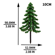 Load image into Gallery viewer, 5pcs Miniature Pine Trees 6/8/10cm for Diorama, Model Railway, Fairy Garden, Terrarium