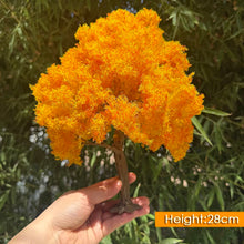 Load image into Gallery viewer, 28cm/ 40cm Yellow Orange Miniature Wire Tree Model G Scale for Dioramas, DIY Landscape, Dollhouse, Railway scenery, and Train Layouts