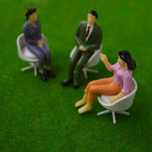 Load image into Gallery viewer, Miniature Office Chair Models 1:30 Scale Unpainted Plastic Parts for Diorama Dollhouse Craft Supplies (5pcs)