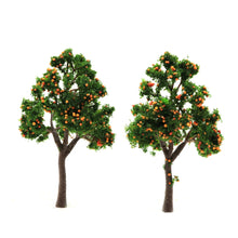 Load image into Gallery viewer, 5pcs Miniature Fruit Trees 11cm for Model Railway Scenery, Landscape Garden, Diorama, Sand Table