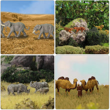 Load image into Gallery viewer, 24 pcs Miniature Different Wild Animal 1:87 Figures HO Scale Models Toys Landscape Garden Scenery Layout Scene Accessories Diorama Supplies