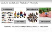 Load image into Gallery viewer, 100 pcs Miniature Standing Seated Passenger People 1:87 Figure HO Scale 50 Different Poses Models Railway Scene Accessories Diorama Supplies