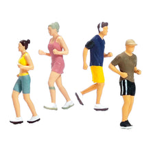 Load image into Gallery viewer, 4 pcs Miniature Running Sports People Figure 1:64 Models Landscape Building Scenery Layout Scene Accessories Diorama Supplies