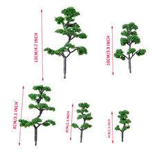 Load image into Gallery viewer, 50 pcs 4-12cm Mixed Miniature Greeting Pine Tree Model Train Railway DIY Scenery Dollhouse Garden Landscape Terrarium Diorama Craft Supplies