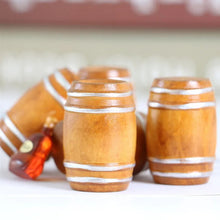 Load image into Gallery viewer, 6 pcs 4cm Miniature Wooden Wine Barrels Beer Keg Cask Bucket Model DIY Scenery Dollhouse Landscape Terrarium Diorama Craft Supplies