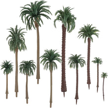 Load image into Gallery viewer, 48 pcs Mixed Miniature Coconut Palm Tree Models Train Railway Accessories Forest Fairy Garden Landscape Terrarium Diorama Craft Supplies