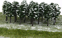 Load image into Gallery viewer, 20 pcs Miniature Winter Snow Tree 1/150 Models Train Railway Accessories Forest Fairy Garden Landscape Terrarium Diorama Craft Supplies