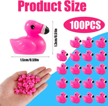 Load image into Gallery viewer, 100 pcs Miniature Flamingo Duck Figure Model DIY Scenery Dollhouse Landscape Fairy Garden Accessories Terrarium Diorama Craft Supplies