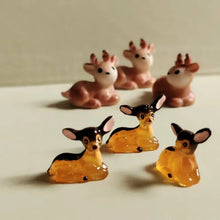Load image into Gallery viewer, 10pcs Mini Deer Figurines for Fairy Garden, Terrarium, Dollhouse, Bonsai, DIY Crafts, Moss Landscape, Miniature Animal Model, Decor Supplies