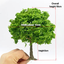 Load image into Gallery viewer, 10/15/18/23/28cm Miniature Green Tree Model Train Railway Layout Forest Scenery Dollhouse Garden Landscape Terrarium Diorama Craft Supplies