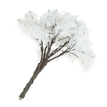 Load image into Gallery viewer, 10 pcs 6.5cm Miniature White Flowering Wire Tree Model Railway Layout Accessories DIY Landscape Dollhouse Terrarium Diorama Craft Supplies