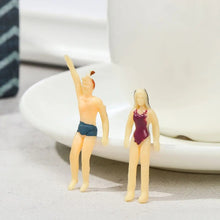 Load image into Gallery viewer, Miniature Swimming People Figures 1:150 Scale Beach & Pool Miniatures for Diorama and Model Scene Crafts (30pcs)