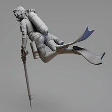 Load image into Gallery viewer, Deep Diving Girl with Spear Gun Unpainted Resin Figure 1/35 1/24 Scale Unassembled Model