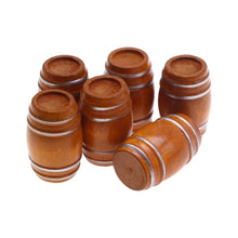 Load image into Gallery viewer, 6 pcs 4cm Miniature Wooden Wine Barrels Beer Keg Cask Bucket Model DIY Scenery Dollhouse Landscape Terrarium Diorama Craft Supplies