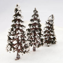 Load image into Gallery viewer, 16 pcs Mixed Miniature Snow Cedar Trees Models Train Railway Accessories Forest Fairy Garden Landscape Terrarium Diorama Craft Supplies