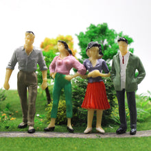 Load image into Gallery viewer, 12 pcs Miniature Standing Seated Passenger People 1:25 Figures G Scale Models Railway Landscape Scenery Layout Accessories Diorama Supplies