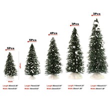 Load image into Gallery viewer, 20 pcs Miniature Snowy Pine Tree Model with Base HO TT N Z Scale Train Railway Scene Accessories Terrarium Christmas Diorama Craft Supplies