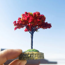 Load image into Gallery viewer, 7cm Miniature Cherry Blossom Wire Tree Model with Base Railway Accessories Fairy Garden Landscape Dollhouse Terrarium Diorama Craft Supplies