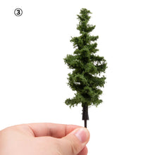 Load image into Gallery viewer, 3 pcs 14cm Miniature Pine Tree 1:87 Scale Model DIY Sand Table Train Railway Scenery Fairy Garden Landscape Terrarium Diorama Craft Supplies