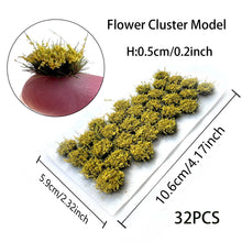 Load image into Gallery viewer, 32pcs Miniature Flower Clusters 5mm HO N Scale for Diorama Scenery, Landscaping Supply