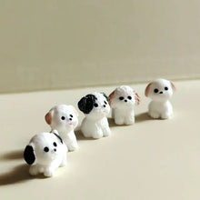 Load image into Gallery viewer, 10pcs Mixed White Dog Mini Figurines Cute Puppy Miniatures for Fairy Garden, Terrarium, Dollhouse, Bonsai, DIY Crafts & Home Decorations