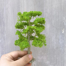 Load image into Gallery viewer, 10/15/22/28cm Miniature Bright Green Wire Trunk Tree Model Train Railway Accessories Fairy Garden Landscape Terrarium Diorama Craft Supplies