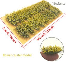 Load image into Gallery viewer, 16 pcs Miniature Flower Cluster Grass Models DIY Sand Table Dollhouse Accessories Fairy Garden Landscape Terrarium Diorama Craft Supplies