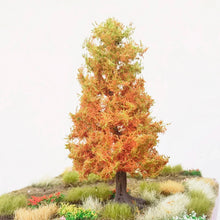 Load image into Gallery viewer, 10cm/ 15cm/ 23cm Miniature Autumn Gold Wire Tree Model for DIY Dioramas, Train Railway Layouts, Dollhouse Gardens & Landscape Projects