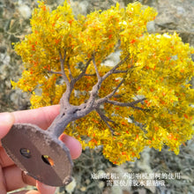 Load image into Gallery viewer, 10/15cm Miniature Yellow Autumn Wire Tree Model Railway Layout Accessories DIY Landscape Dollhouse Terrarium Diorama Craft Supplies