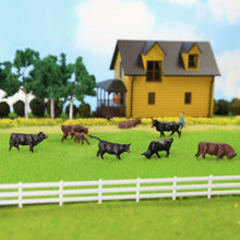 Load image into Gallery viewer, 36 pcs Miniature Shepherd Black Brown Cow Animal 1:87 Figures HO Scale Models Garden Scenery Landscape Layout Accessories Diorama Supplies