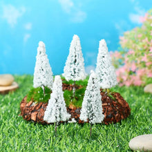 Load image into Gallery viewer, 5 pcs 4cm Miniature Flower Tree Model Train Railway Accessories Fairy Garden Landscape Terrarium Diorama Craft Supplies