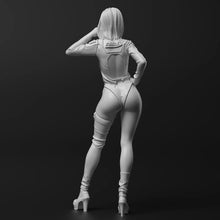 Load image into Gallery viewer, Sexy Racing Girl Unpainted Resin Figure 1/35 1/24 1/12 Scale Unassembled Model