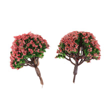 Load image into Gallery viewer, 20 pcs 4cm Miniature Pink Flowering Tree Models Train Railway Accessories Forest Fairy Garden Landscape Terrarium Diorama Craft Supplies