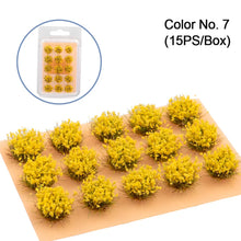 Load image into Gallery viewer, 15 pcs Miniature Flower Cluster Grass Models DIY Sand Table Dollhouse Accessories Fairy Garden Landscape Terrarium Diorama Craft Supplies
