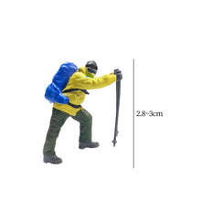 Load image into Gallery viewer, Miniature Mountain Ice Climbing Hiking People Figure 1:64 Models Toys Landscape Layout Scene Accessories Diorama Supplies