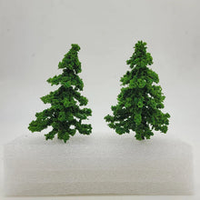Load image into Gallery viewer, Miniature Pine Trees 80mm Model Railway Diorama Scenery Landscape Supplies (2pcs)